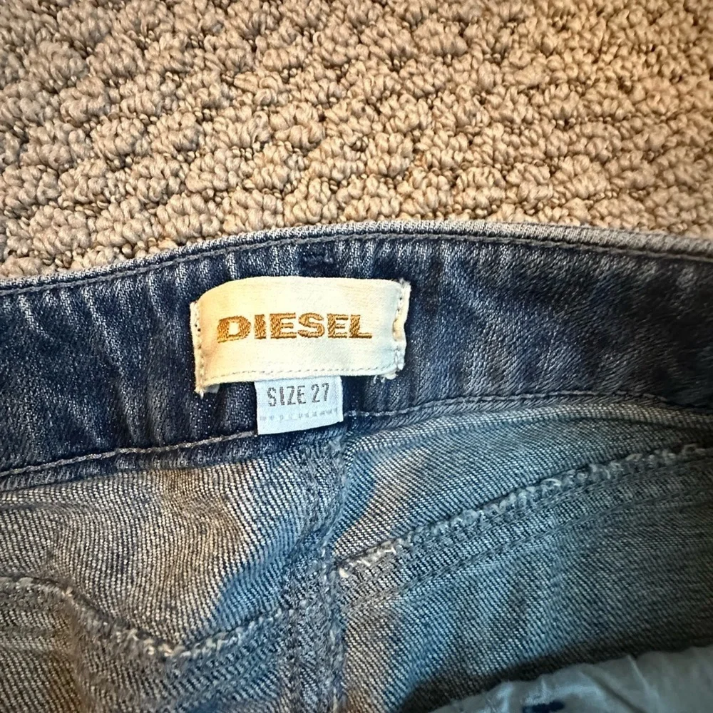 Diesel Mini Denim Skirt Size 27 low rise Grunge Indie Baddie small medium A144